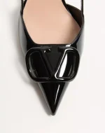 Valentino VLogo Signature Patent Leather Slingback Pump 80Mm - Image 3